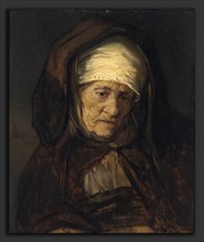 Follower of Rembrandt van Rijn, Head of an Aged Woman, 1655-1660, oil on panel