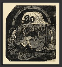 Paul Gauguin (French, 1848 - 1903), Te Atua (The Gods) Small Plate, in or after 1895, woodcut in