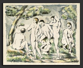 Paul Cézanne (French, 1839 - 1906), The Bathers (Small Plate), 1897, color lithograph on laid paper