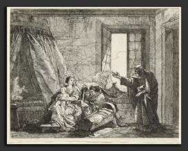 Giovanni Domenico Tiepolo (Italian, 1727 - 1804), Joseph Relays to Mary God's Command to Flee,