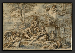 Michel Corneille, The Purification of Aeneas, French, 1642 - 1708, c. 1663, pen and brown ink with
