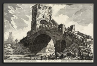 Giovanni Battista Piranesi, Veduta del Ponte Salario, Italian, 1720 - 1778, 1756-1757, etching