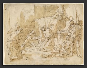 Giovanni Battista Tiepolo (Italian, 1696 - 1770), The Sacrifice of Iphigenia - Study of a Male