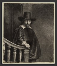 Rembrandt van Rijn, Ephraim Bonus, Dutch, 1606 - 1669, 1647, etching, drypoint and burin