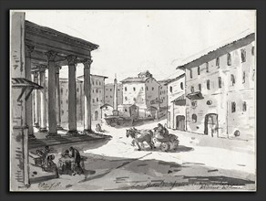 Jacques-Louis David, The Pantheon, French, 1748 - 1825, 1775-80, black ink and gray wash over