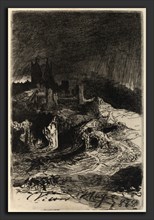 Victor Hugo, L'Eclair (Lightning), French, 1802 - 1885, 1868, etching in black on laid paper