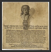 Andrea Andreani after Andrea Mantegna, The Triumph of Julius Caesar: Title Page, Italian, 1558-1559