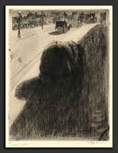Albert Besnard, The Suicide (Le Suicide), French, 1849 - 1934, c. 1886, etching and aquatint in