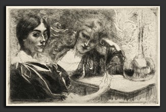 Albert Besnard, Morphine Addicts (Morphinomanes), French, 1849 - 1934, 1887, etching on wove paper