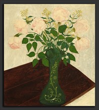 American 19th Century, Pink Roses, fourth quarter 19th century, oil on canvas