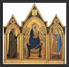 Puccio di Simone and Allegretto Nuzi, Madonna Enthroned with Saints [left panel], Italian, active