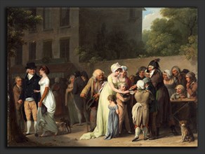 Louis-Léopold Boilly (French, 1761 - 1845), The Card Sharp on the Boulevard, 1806, oil on wood