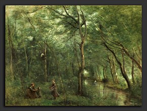 Jean-Baptiste-Camille Corot (French, 1796 - 1875), The Eel Gatherers, 1860-1865, oil on canvas