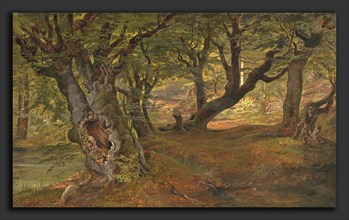 Frederik SÃ¸dring (Danish, 1809 - 1862), View of Bregentved Forest, Sjaeeland, mid 1830s, oil on