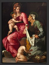 Jacopino del Conte (Italian, 1510 - 1598), Madonna and Child with Saint Elizabeth and Saint John
