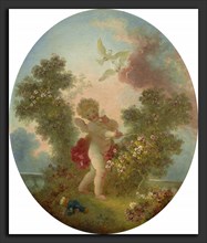Jean-Honoré Fragonard, Love the Sentinel, French, 1732 - 1806, c. 1773-1776, oil on canvas