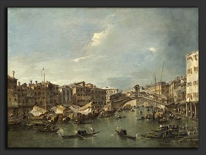 Francesco Guardi (Italian, 1712 - 1793), Grand Canal with the Rialto Bridge, Venice, probably c.