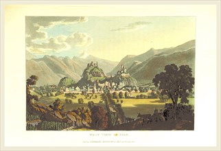 Picturesque Tour from Geneva to Milan, by way of the Simplon, west view of Sion, 19th century