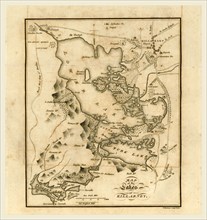 Killarney and the surrounding scenery, map of the lakes, 19th century, County Kerry, southwestern