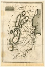 Map of the Town of Belfast, 19th century engraving, Northern Ireland