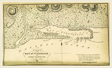 Map of the Bay of St. Salvador, A statistical and commercial history of the Kingdom of Guatemala,