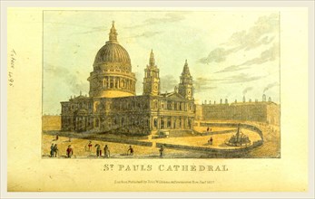 St. Paul's Cathedral, UK, 19th century engraving, London