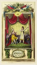 Don Juan. Cantos I.-V. , coloured illustration by I. R. Cruikshank, 19th century engraving