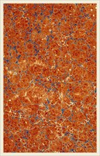 Background, 19th century illustartion, marbled paper