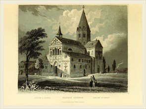 Sinzig Church, Germany, Tombleson's Views of the Rhine, 19th century engraving