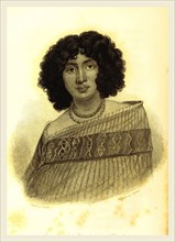 Woman, New Zealand, in 1827, 19th century engraving