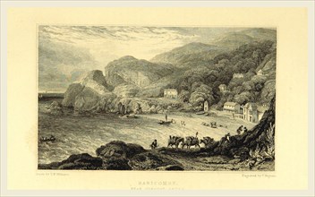 The Picturesque Beauties of Devonshire, Babicombe, 19th century engraving, UK