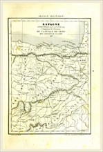 Map of Spain, Castille de Leon, 19th century engraving