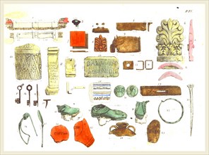 Colorful notes on the antiquities and monuments of Berri, 19th century engraving