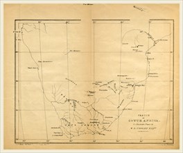 Map, Prospectus of an Expedition into the Interior of South Africa from Dalagoa Bay, etc. By W. D.