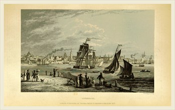Liverpool, 19th century engraving 1837, UK