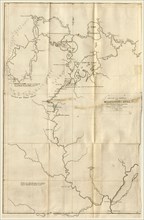 Map the Upper Mississippi to Itasca Lake, the actual source of this river, 1832, etc, 19th century