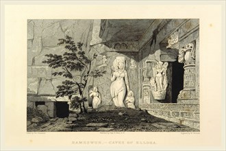 Rameswur, caves of Ellora, Views in India, China, and on the Shores of the Red Sea, drawn by Prout,