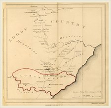 Narrative of a journey to the Zoolu Country, in South Africa  undertaken in 1835, map, 19th century