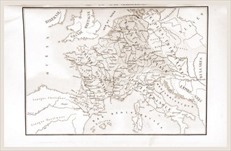 France historique et monumentale, map, 19th century engraving