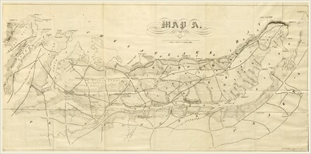 Report on the new map of Maryland, 1836, 19th century engraving, US, America