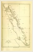 Map of the Red Sea, Travels in Arabia, 19th century engraving