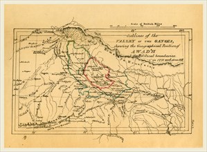 Map valley of the Ganges India, Outline of the Topography and Statistics of the Southern Districts