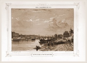 View from Pont des Saints Peres, Paris and surroundings, daguerreotype, M. C. Philipon, 19th