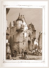 Hotel de Sens, Paris and surroundings, daguerreotype, M. C. Philipon, 19th century engraving