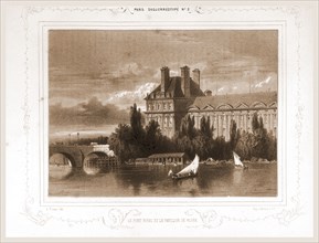 Le Pont Royal et le Pavillon de Flore, Paris and surroundings, daguerreotype, M. C. Philipon, 19th
