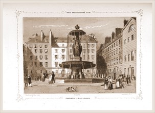 Fontaine de la Place Louvois, Paris and surroundings, daguerreotype, M. C. Philipon, 19th century