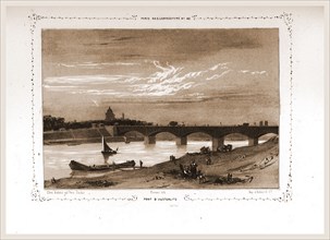 Pont D'Austerlitz, Paris and surroundings, daguerreotype, M. C. Philipon, 19th century engraving