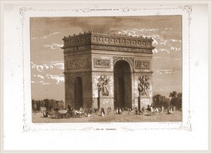 L'Arc de Triomphe, Paris and surroundings, daguerreotype, M. C. Philipon, 19th century engraving