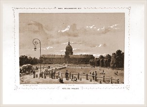 Hotel des Invalides, Paris and surroundings, daguerreotype, M. C. Philipon, 19th century engraving