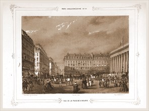 View from Place de la Bourse, Paris and surroundings, daguerreotype, M. C. Philipon, 19th century